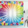 thumbnail image 1 of Ambesonne Party Shower Curtain, Celebration with Balloons, 69"Wx70"L, Multicolor, 1 of 3