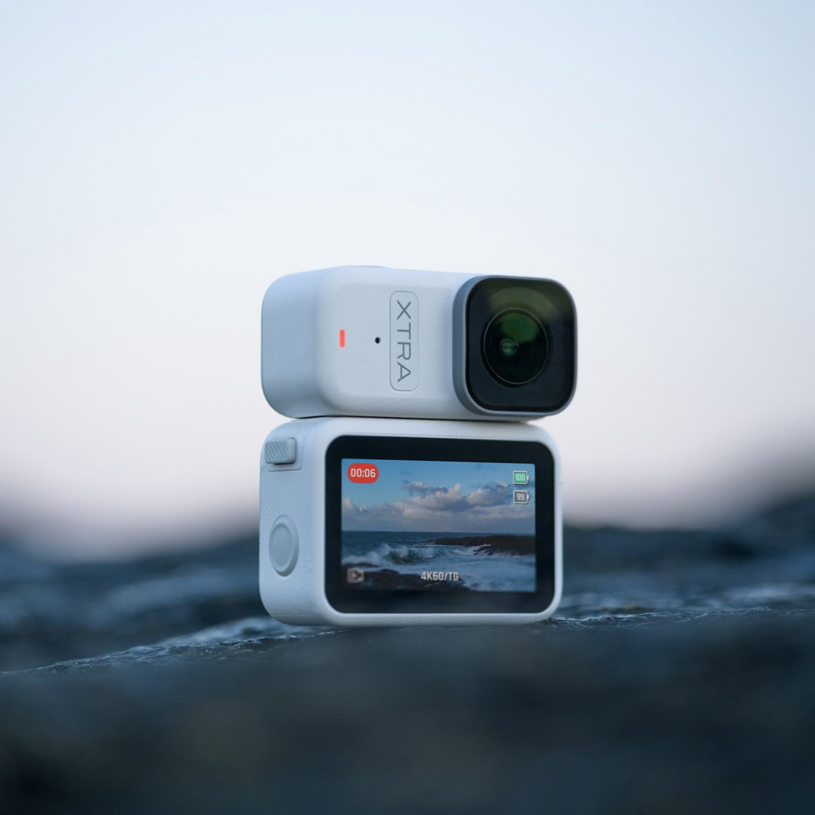 Xtra Atto Wearable 4K Action Camera,54g Hands-Free POV Vlog Body Cam with 220min Battery & 128GB Storage Waterproof for Video Recorder