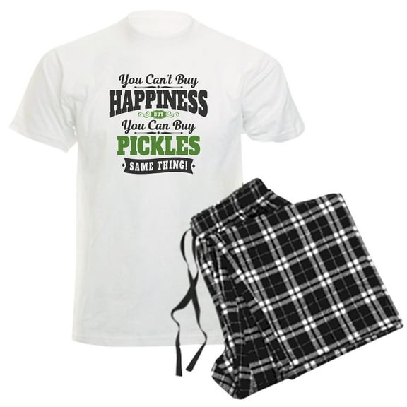 CafePress - Pickles Happiness Men's Light Pajamas - Men's Light Loose Fit Cotton Pajama Set