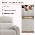 thumbnail image 5 of Bonzy Home Power Reclining Loveseat, 2-Seater Electric Recliner Sofa with USB & Type-C Charging Ports, Comfy Fabric Recliner Chair for Small Living Room Bedroom, Off-white, 5 of 7