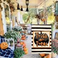 thumbnail image 4 of Trick or Treat Halloween Garden Flag 12x18 Inch Burlap Double Sided Pumpkin Striped Outdoor Halloween Decorations Holiday Yard Flag for Outside 14-12, 4 of 6