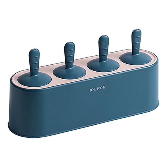 Silicone Popsicle Mold with Lid, Reusable DIY Ice Cream Maker for Summer Treats, Easy Release Multi-Purpose Frozen Snack Tray for Homemade Desserts #0133 Blue