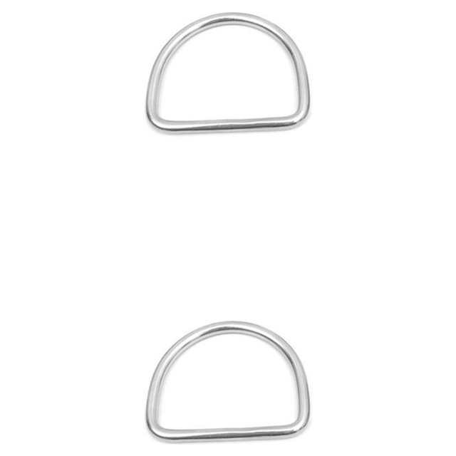Yuarrent Accesorios de hebilla de arnés de correas de anillo en D de buceo aro de cuerda accesorio de buceo de acero inoxidable herramientas de 1 en 2Conjunto
