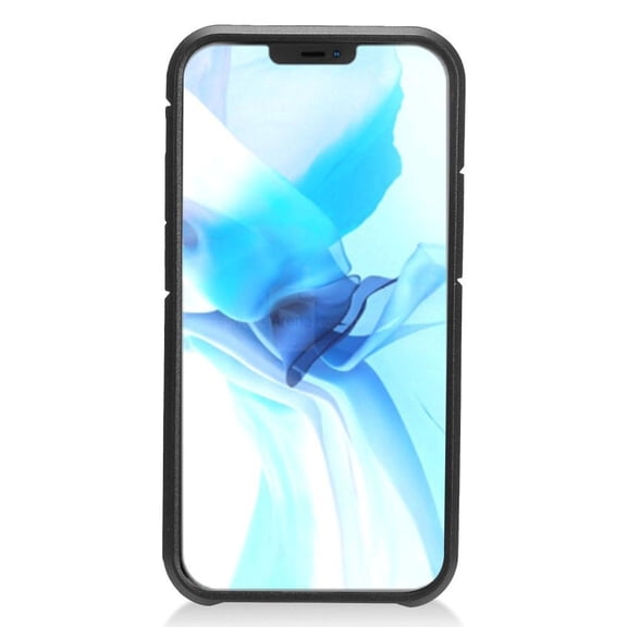 Insten For Apple iPhone 12 (6.1 in)/12 Pro (6.1 in) Case, Marble Dual Layer [Shock Absorbing] Hybrid Hard Plastic/Soft TPU Rubber Case compatible w/Apple iPhone 12 (6.1 in)/12 Pro (6.1 in), Black