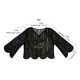 thumbnail image 3 of Sequins Shawls Princess Wrap Shrug Scarf Handmade Dress Accessories for Women Costume Theme Party black silver, 3 of 4