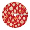 thumbnail image 6 of Yayeee Christmas Tree Skirt 47 inches for Xmas Tree Holiday Party Decoration, Orange Christmas Ornaments Pattern, 6 of 6