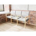 thumbnail image 4 of Pemberly Row Waiting Reception 3 Seat Tandem Seating Wood Frame in Gray, 4 of 5