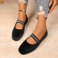 thumbnail image 6 of Hinvhai Women's Square Toe Ballet Flats Dressy Mary Jane Shoes Comfortable Casual Slip-Ons Ballerina Flat Shoes Black 5.5(36), 6 of 9