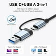 thumbnail image 4 of JIhuahe Dual Head USB 3.0 to Type-C 8-in-1 Hub Splitter for Laptop, Mobile Phone, Game Console, Multi-Port Adapter with 4K HDMI, SD/TF Card Reader, PD Charging, 4 of 5