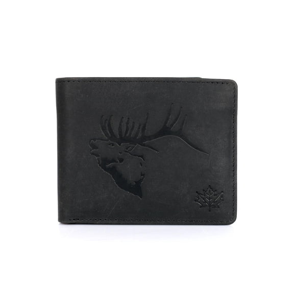 Karla Hanson Wild Animal Men's Leather Wallet Black (71403ELKBLACK)
