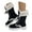 Black, variant on Women's Platform Mid Calf Winter Snow Boots Fashion Casual Fuzzy Velvet Lined Combat Booties