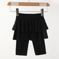 thumbnail image 5 of EnJoCho Girls Ruffle Skirt Attached Leggings Pantskirt Skinny Stretch Five Length Skirted Pants Bottoms 4-12 Years Playwear Casual Cute Toddler, 5 of 6