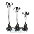 thumbnail image 2 of 12V Metal Air Horns 120dB Super Loud 8 Sounds Siren 3 Tubes Trumpet with Button Universal for Car Truck, 2 of 5