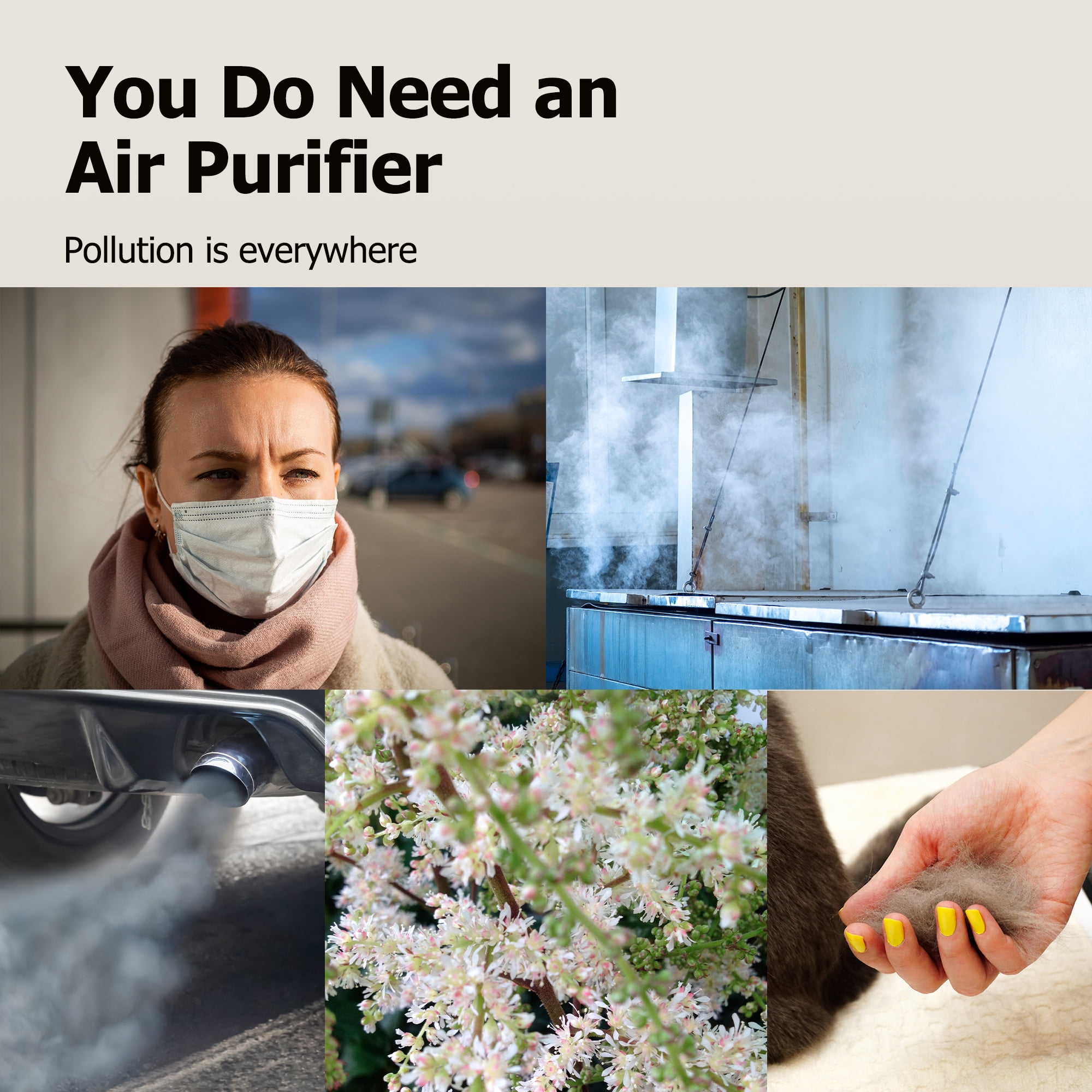 MORENTO Air Purifiers with Hepa Filter for Home Bedroom Large Room, Remove 99.97% Dust up to 450 Sqft, White, 2 Pack