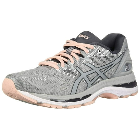 Asics T850N-9696: Womens Gel-Nimbus 20 Mid Grey/Mid Grey/Pink Running (Best Asics Shoes For Gym)