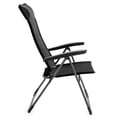 thumbnail image 3 of Patiojoy 4PCS Outdoor Patio Folding Dining Chairs with Reclining Backrest and Headrest Black, 3 of 6