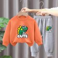 thumbnail image 2 of CAUYDY Kid School Outfits for Boy Long Sleeve Pullover Elastic Pants Two Piece Casual Matching Sets 5Y 6Y 7Y 8Y 9Y 10Y Children Fall Winter Clothes N for Sizes 9-10 Years, 2 of 4
