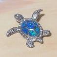 thumbnail image 6 of Beautiful Hawaiian Sea Turtle Earring and Necklace, Sterling Silver Blue Opal Turtle Pendant, N6022S Birthday Valentine Wife Mom Gift, 6 of 10