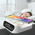 thumbnail image 3 of Reloj Despertador Con Cargador Inalámbrico Con Pantalla De Temperatura, Volumen De Alarma Gradual, LED Multifunción, Estación De Carga De 10 W Para El Cuidado De La Salud, 3 of 8