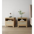 thumbnail image 2 of Manhattan Comfort Sheridan Nightstand from Engineered Wood in Natural - Set of 2, 2 of 11
