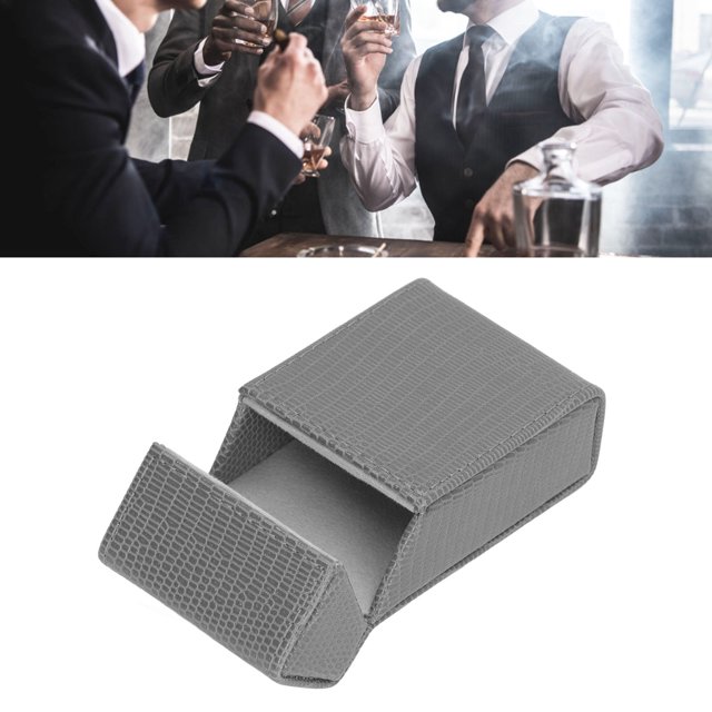Boîte de Protection Support Lézard Conçu en Cuir PU Boîte de Rangement pour Femmes Hommes