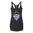 thumbnail image 2 of Wild Bobby Trippy Happy Face Women Tri-Blend Racerback Tank Top, 2 of 6