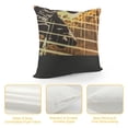 thumbnail image 4 of YINGXI Throw Pillow Covers Musical Notes Cushion Covers for Couch Sofa Piano Key Geometry Decorative Pillowcases Gold Black Outdoor Pillows Covers 24x24in, 4 of 5