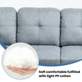 thumbnail image 3 of Aukfa 103" Sectional Sofa with Storage Ottoman, L Shape Couch for Living Room, Left Facing Chaise, Linen, Gray, 3 of 11