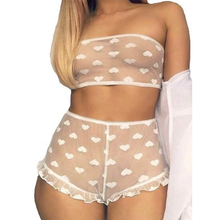 

2PCS Women s Sexy Lace Lingerie Babydoll Sleepwear G-string Underwear Nightwear