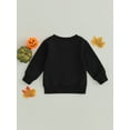 thumbnail image 4 of Wassery Infant Baby Halloween Clothes for Boys Girls Toddler Autumn Winter Sweatshirts Long Sleeve Round Neck Pumpkin Spider Web Letter Print Pullovers Tops Halloween Costume 6M-4Y, 4 of 8