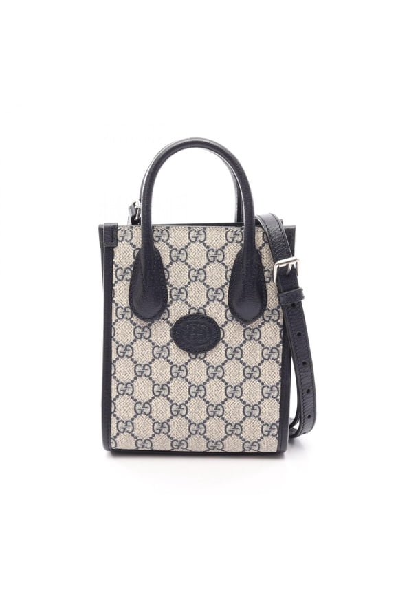 Pre-Owned Gucci Interlocking G Mini Tote Bag, 2-Way Handbag, Coated Canvas Leather, Women's,...