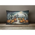 thumbnail image 2 of La Catrina Skeleton Spooky Halloween Fabric Decorative Pillow 12 in x 16 in, 2 of 4
