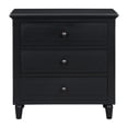 thumbnail image 6 of YIYADO 28 Inch Painted Nightstand with 3 Drawers and Smooth Slides, Minimalist Nightstand with Metal Handles, Minimalist Sofa Side Table with Rubber Legs, Black, 6 of 6
