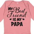 thumbnail image 4 of Inktastic My Best Friend is My Papa with Hearts Boys or Girls Long Sleeve Baby Bodysuit, 4 of 5