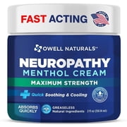 OWELL NATURALS Neuropathy Nerve Relief Cream Soothing & Calming for Aching Foot, Hands, Legs, Toes