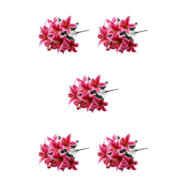 Baohd Add Beauty To Any Setting With Artificial Flowers And Plants Silk Artificial Flowers For Decorations Fake Flowers deep pink 5Set