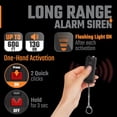 thumbnail image 2 of Llavero de alarma personal de autodefensa para mujeres - USB recargable impermeable 130 dB botón de seguridad de pánico Silbato de sirena con luz led - (negro), 2 of 9