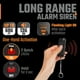thumbnail image 2 of Llavero de alarma personal de autodefensa para mujeres - USB recargable impermeable 130 dB botón de seguridad de pánico Silbato de sirena con luz led - (negro), 2 of 9