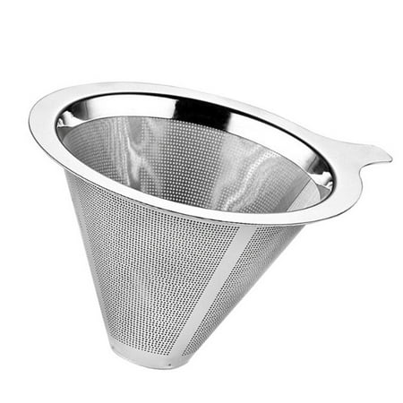 

YLLSF Stainless Steel Mesh Pour Over Cone Coffee Dripper Filter Tea Strainer Funnel