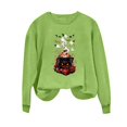 thumbnail image 2 of Inverlee Women's Cauldron Pumpkin Ghost And Bat Graphic Crewneck Sweatshirt Spooky Season Womens Everyday Halloween Themed Sweatshirt Mint Green S-XXL, 2 of 5