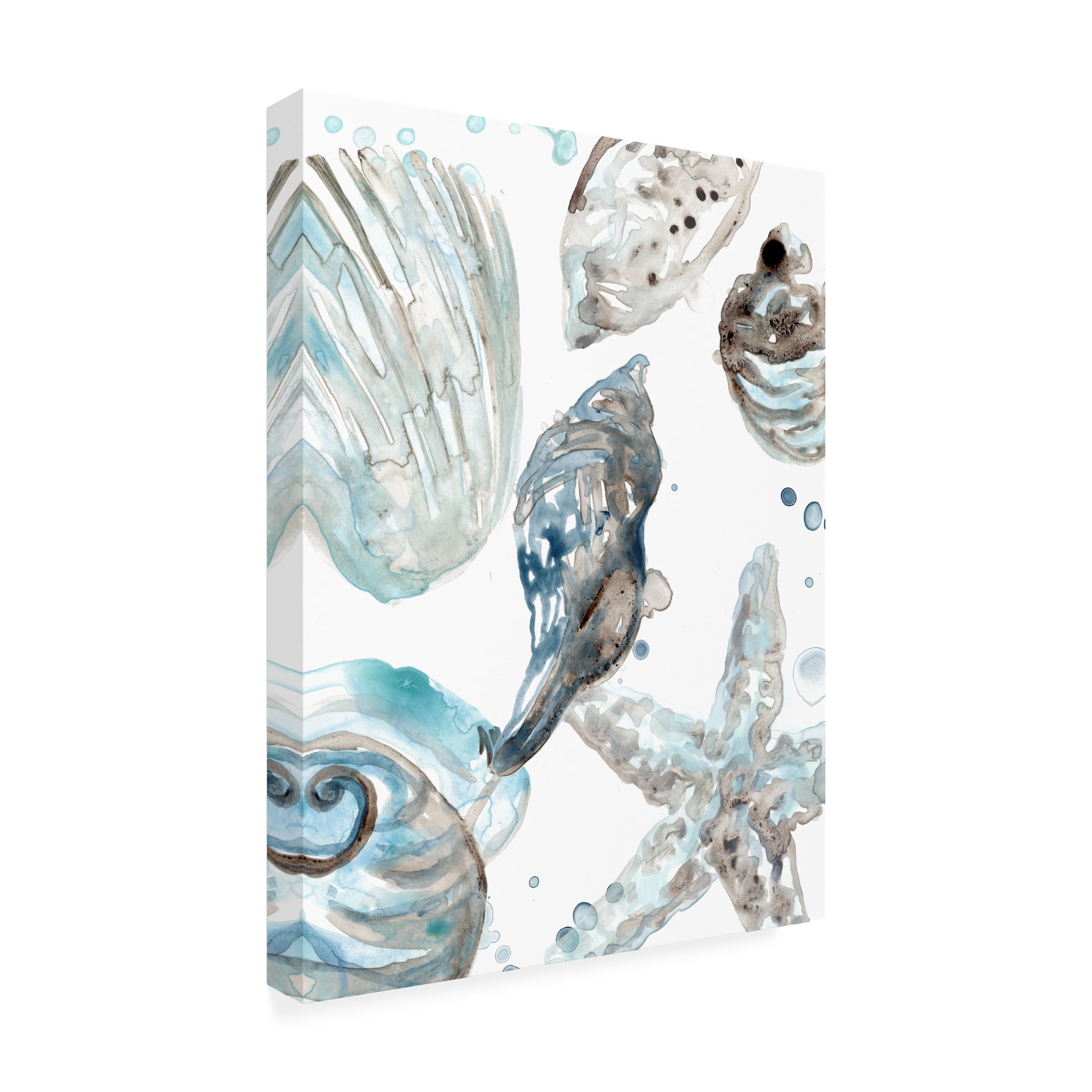 June Erica Vess 'Cerulean Seashells III' Canvas Art
