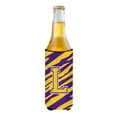 thumbnail image 2 of Carolines Treasures CJ1022-LMUK Tiger Stripe - Purple Gold Monogram Letter L Michelob Ultra s For Slim Cans, 2 of 3