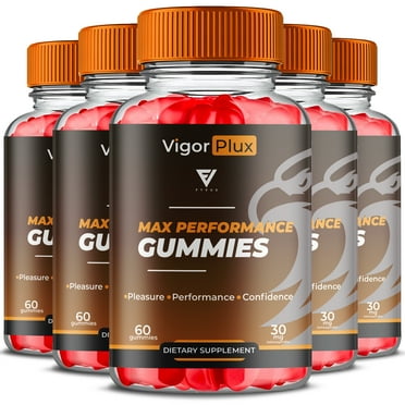 (5 Pack) Vigor Plux Gummies, Vigor Plux Maximum Strength Supplement for Daily High Drive, VigorPlux (300 Gummies)