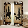 thumbnail image 2 of Castle Fairy Animal Bears Black Out Curtains for Teens,Jungle Wildlife Curtains Pack Of 2 (42X63 Each),Leopard Print Bedroom Curtains,Vintage Retro Room Decor, 2 of 6