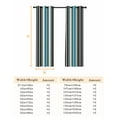 thumbnail image 6 of Fsddascl Black Blue Striped Blackout Curtains for Bedroom/Living Room, Thermal Insulated Kitchen Curtains, Farmhouse Modern Stripes Art Grommet Darkening Window Treatment Drapes 27.5"x39"x2, 6 of 6