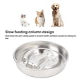 thumbnail image 3 of Cuenco para perros de alimentación lenta, 2 tazas de 4 mm espesor tazón de alimentación lenta de acero inoxidable antideslizante gran capacidad tazón, 3 of 7