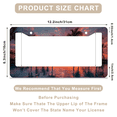 thumbnail image 3 of 1 Pcs Sunset pool License Plate Frame, License Plate Cover for Car Decorative Parts, Aluminum License Plate Bracket Holder Rust-Proof Weather-Proof for US Standard Car, 3 of 9