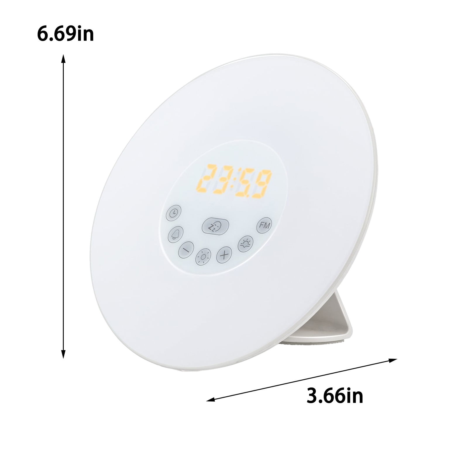 lulshou Smart Multifunction Natural Wake Up Light Simulate Sunrise Natural Wake Up with Clock Alarm Clock FM Radio Alarm Clocks for Bedrooms