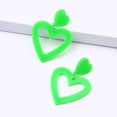 thumbnail image 4 of SmartBy 1 Pair Stud Earrings Lightweight Heart Acrylic Pendant Earrings Hypoallergenic Colorful Simple for Women, 4 of 8
