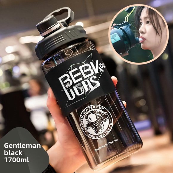 Northern Air 3000ML Large Capacity Space Water Bottle - Portable, High-Temperature Resistant Plastic for Fitness, Outdoor Activities & Travel, Durable Design, Black